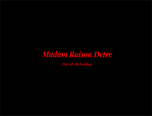 Tablet Screenshot of madam-raison-detre.co.uk